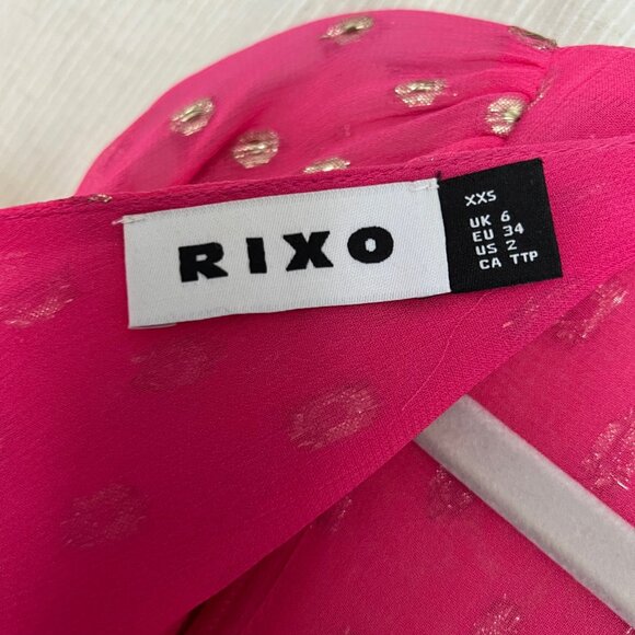 RIXO Shireen Pink Midi Maxi Dot Dress size US 2 - Picture 9 of 9